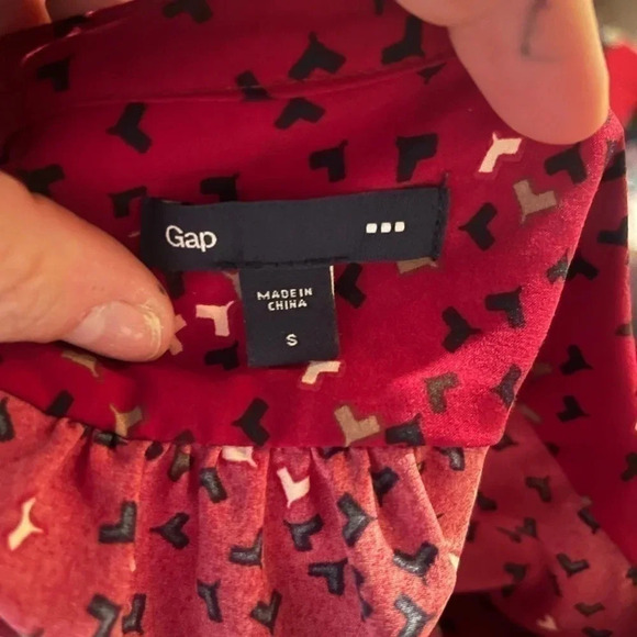 Gap Small Red Cap Sleeve Dress Sz S - Picture 4 of 8